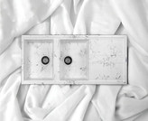 سینک گرانیتی سفید رگه مشکی