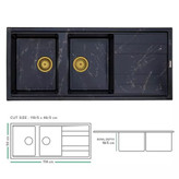 سینک گرانیتی سفید رگه مشکی